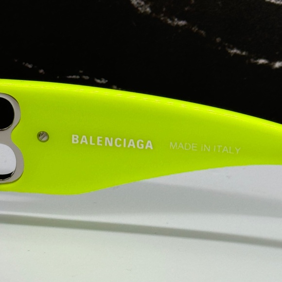NEW BB0096S 008 BALENCIAGA YELLOW GREY SQUARE WOMEN BALENCIAGA SUNGLASSES - Picture 9 of 10